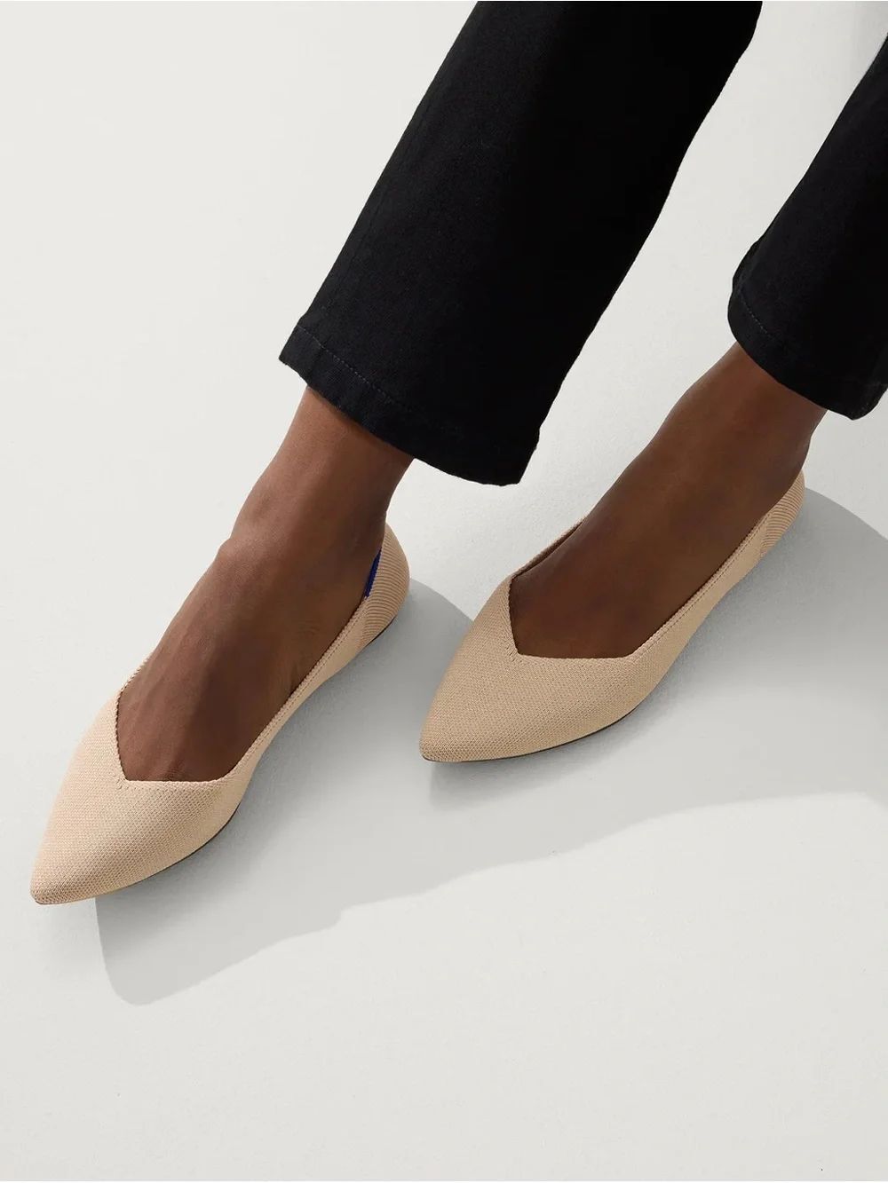 Rothy’s Pointed Toe Beige Ecru Women’s Flats size 7.5